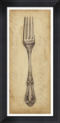 Framed Antique Fork Print