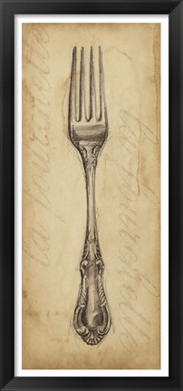 Framed Antique Fork Print