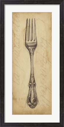 Framed Antique Fork Print