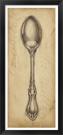 Framed Antique Spoon Print