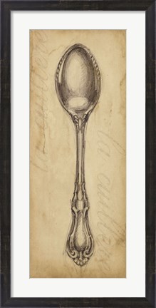 Framed Antique Spoon Print