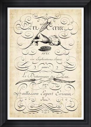 Framed Art of Penmanship Print