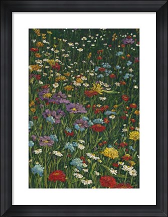 Framed Bright Wildflower Field II Print
