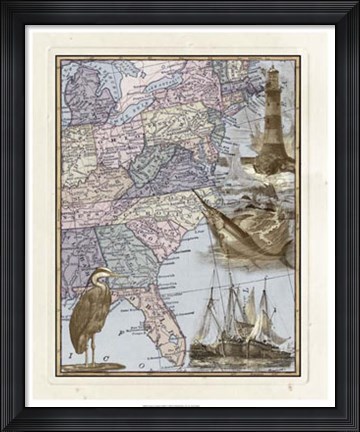 Framed Eastern Coastline Print