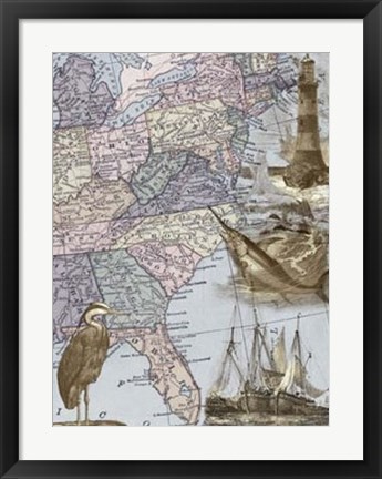 Framed Eastern Coastline Print