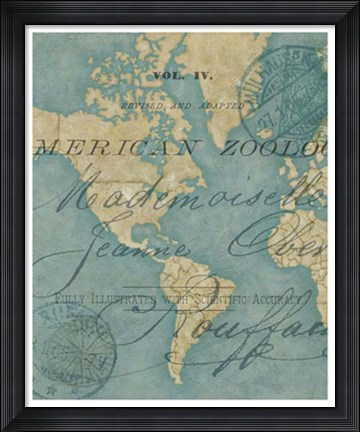 Framed World Travels I Print