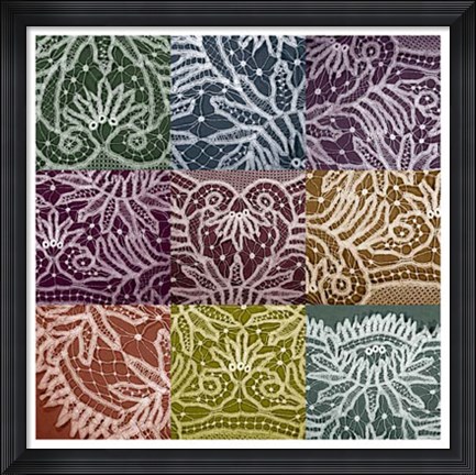 Framed Lace Sampler Print
