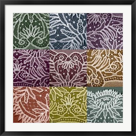 Framed Lace Sampler Print