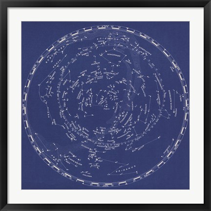 Framed Stars &amp; Constellations Chart Print