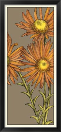 Framed Graphic Flower Panel I Print