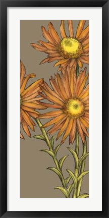 Framed Graphic Flower Panel I Print