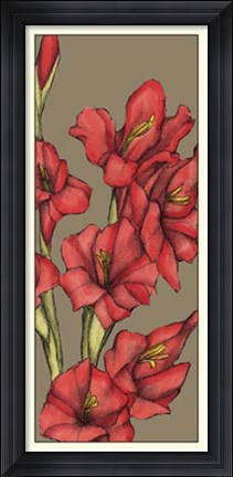 Framed Graphic Flower Panel II Print