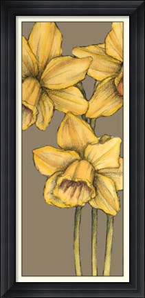 Framed Graphic Flower Panel IV Print