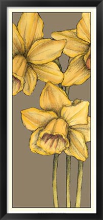 Framed Graphic Flower Panel IV Print