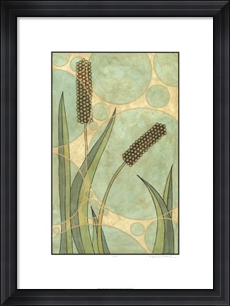 Framed Tranquil Cattails IV Print