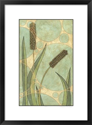 Framed Tranquil Cattails IV Print