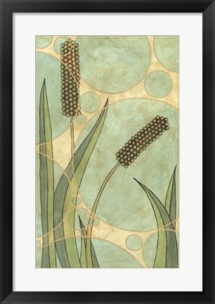 Framed Tranquil Cattails IV Print