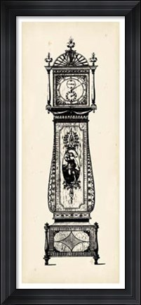 Framed Antique Grandfather Clock II Print