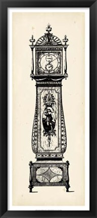 Framed Antique Grandfather Clock II Print