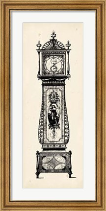Framed Antique Grandfather Clock II Print
