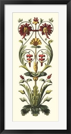 Framed Elegant Baroque Panel I Print