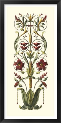 Framed Elegant Baroque Panel II Print