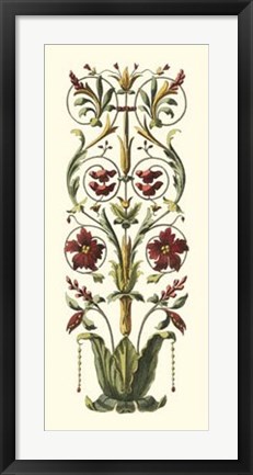 Framed Elegant Baroque Panel II Print