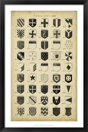 Framed Vintage Heraldry II Print