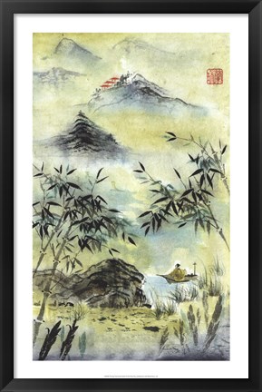 Framed Having Visited Qui Baishi Print