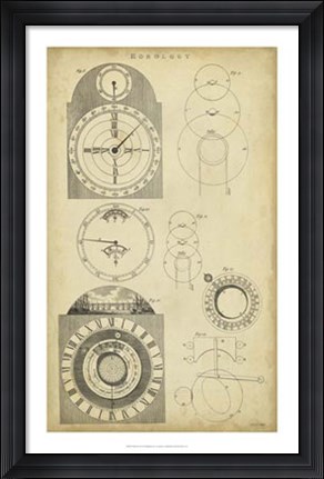 Framed Clockworks I Print
