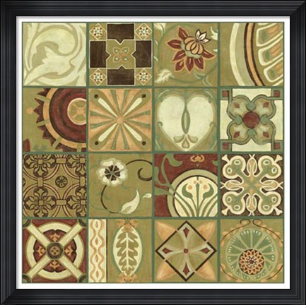 Framed Pistachio Patchwork II Print