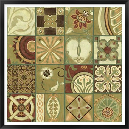 Framed Pistachio Patchwork II Print