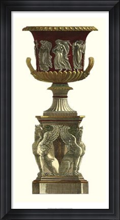 Framed Vase on Pedestal I Print