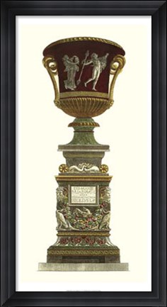 Framed Vase on Pedestal II Print