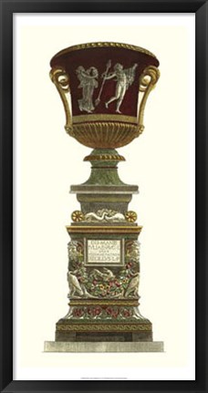 Framed Vase on Pedestal II Print