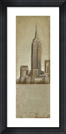 Framed Shimmering City I Print