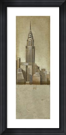 Framed Shimmering City II Print