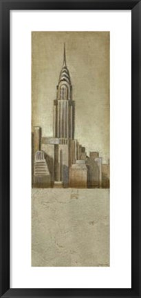 Framed Shimmering City II Print