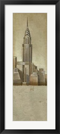 Framed Shimmering City II Print