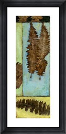 Framed Fossilized Ferns I Print