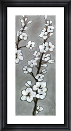 Framed White Blossoms II Print