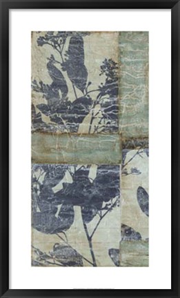 Framed Indigo Branches I Print