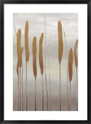 Framed Reeds and Leaves II Print