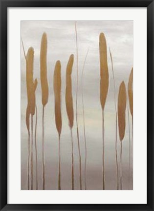 Framed Reeds and Leaves II Print