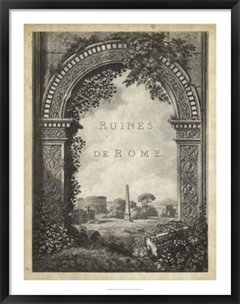 Framed Ruines de Rome Print