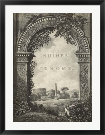 Framed Ruines de Rome Print
