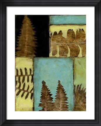 Framed Fossilized Ferns III Print