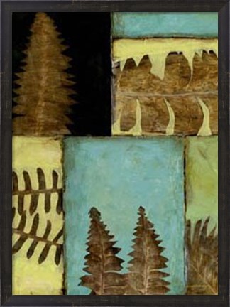 Framed Fossilized Ferns III Print