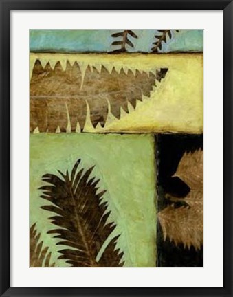 Framed Fossilized Ferns IV Print