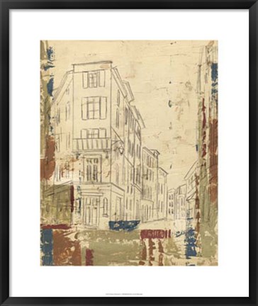 Framed Streets of Downtown I Print